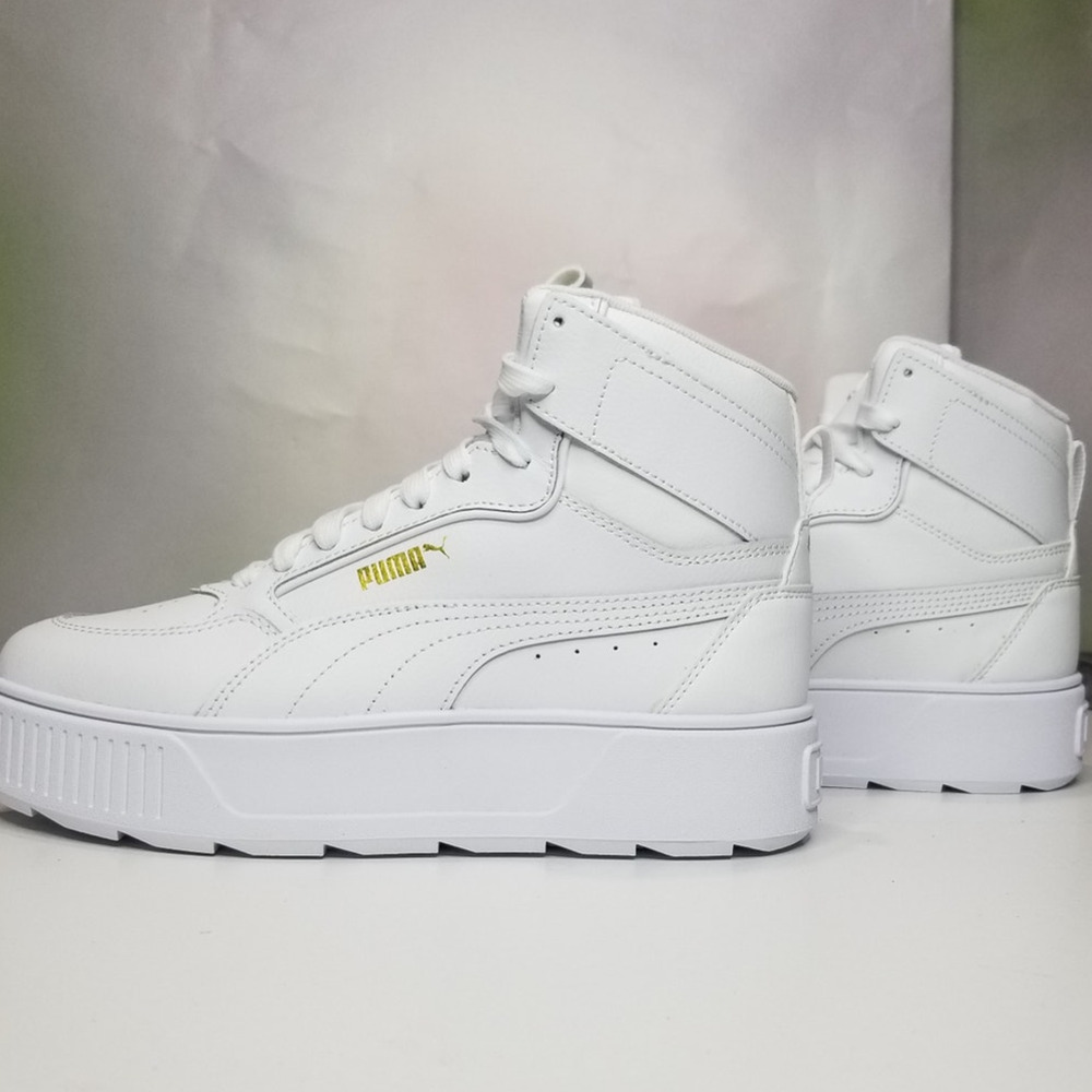 PUMA Women's Karmen Rebelle Mid Casual Sneaker Size 9.5 White NWT